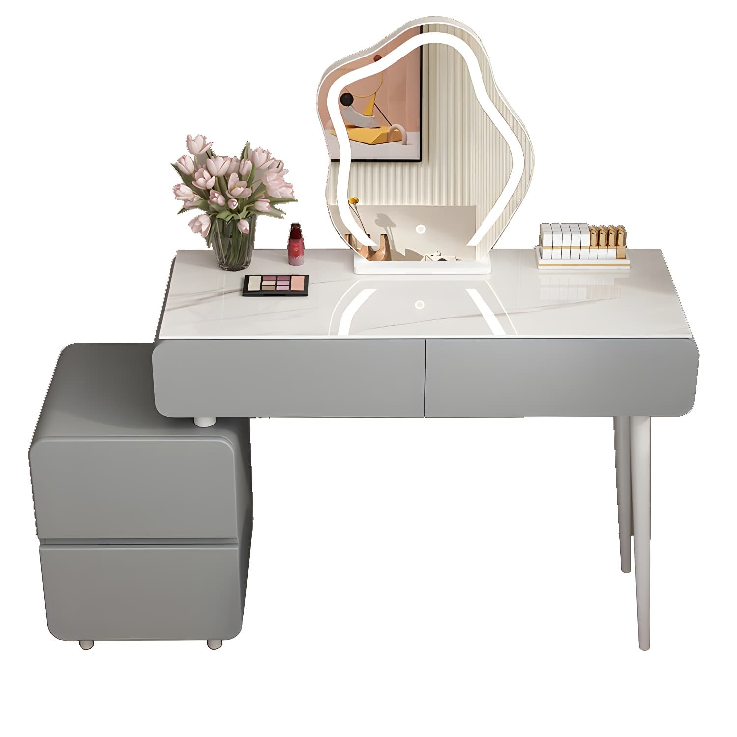 Contemporary Stone Top Vanity Dressing Table Bedroom Make-up Vanity - image 7