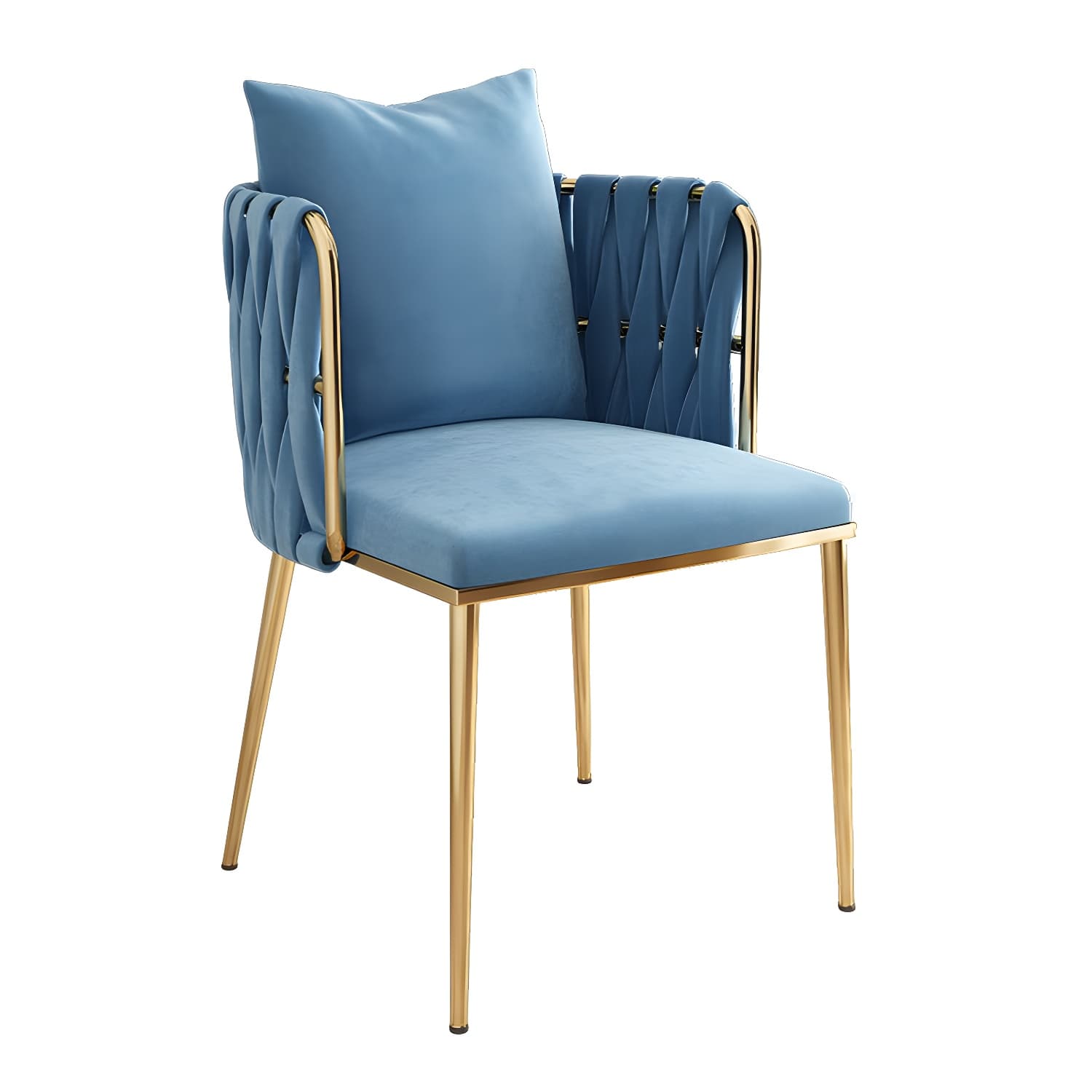 Contemporary Metal Dining Room Chairs Velvet Armless Dining Chairs for Home Use - image 4