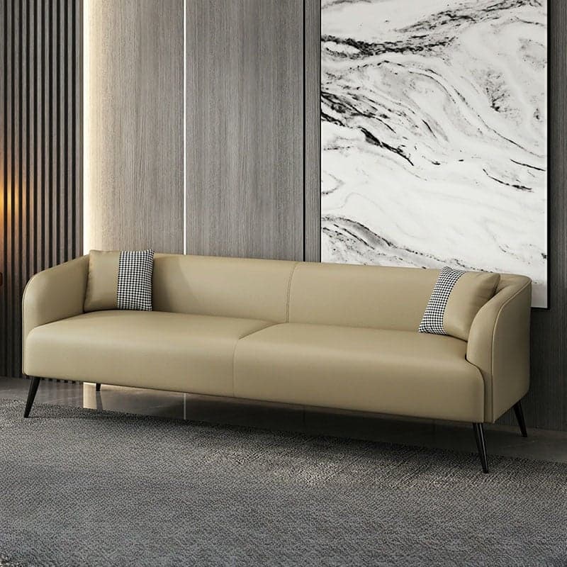 Modern Pine Wood Upholstered Three-Seater Sofa with Foam Seat in Solid Color - image 6