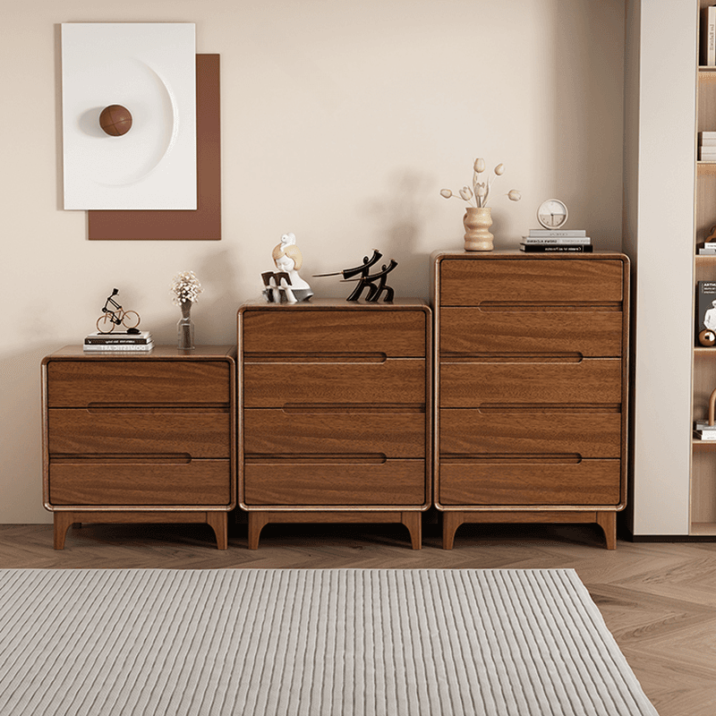 Trendy Walnut Wood Lingerie Chest/Bachelor Chest with 5/4/3 Drawers in Vertical/Horizontal Orientation - image 6
