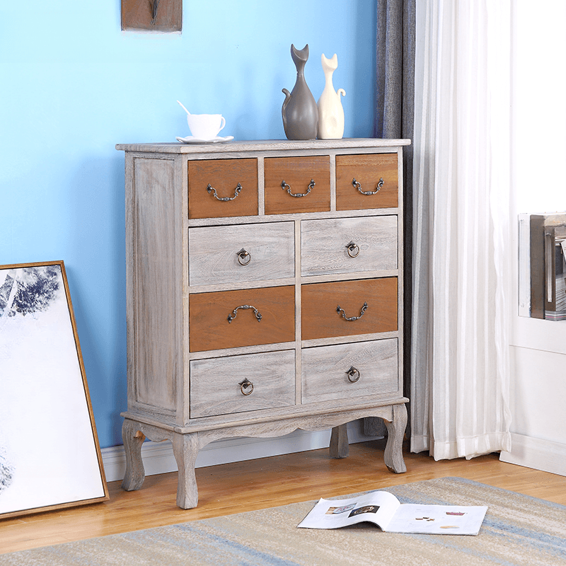 French Wood Vertical Console Dresser with 9 Drawers/7 Drawers/10 Drawers - image 5