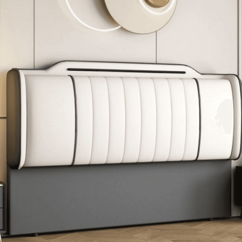 Modish No Distressing Timber Panel Headboard with Rectangle Shape for Full Bed, Featuring Sponge Upholstery and Standard Height - image 7