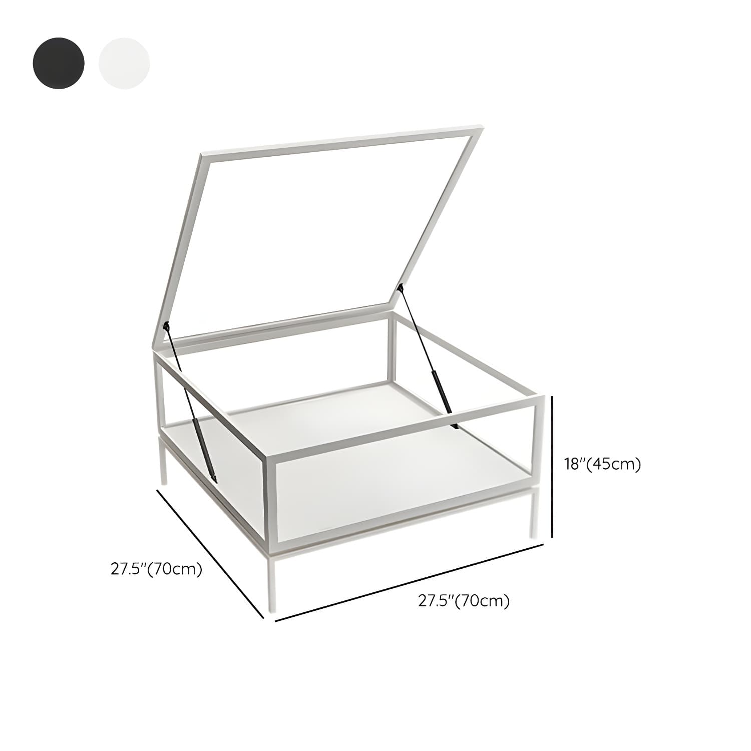 Rectangle Glass Top Coffee Cocktail Table Tranparent Contemporary with Metal Base - image 12