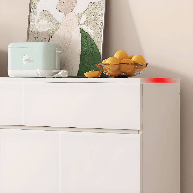 Modish Rectangle Timber Chalk Accent Cabinet with Cupboard & Storage Drawer - image 6
