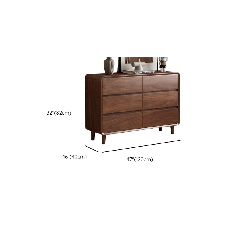 Cocoa Simplistic Natural Wood Double Dresser with 6/9/5 Drawers in Horizontal/Vertical Orientation - image 9