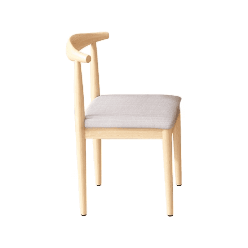 Dining Table Set with Rectangular Recycled Wood Fixed Table and Padded Chair Back in White/Auburn/Unfinished - image 8