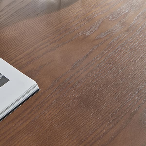 Traditional Brown Wood Dining Table with Wooden Top and Oak Pedestal Base - image 8