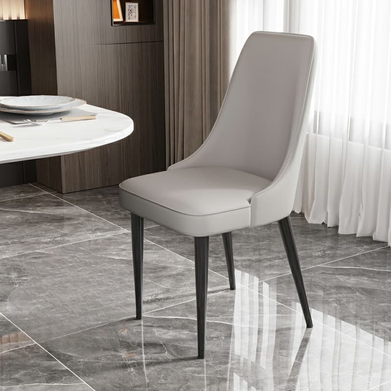 Faux Leather Upholstered Side Chair with Metal Legs for Kitchen & Dining - image 6