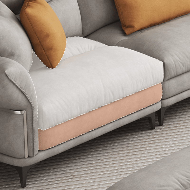 L-Shape/Straight Reversible/Horizontal Sofa Chaise/Sofa with Natural Wood Frame for Seats 5 - image 8