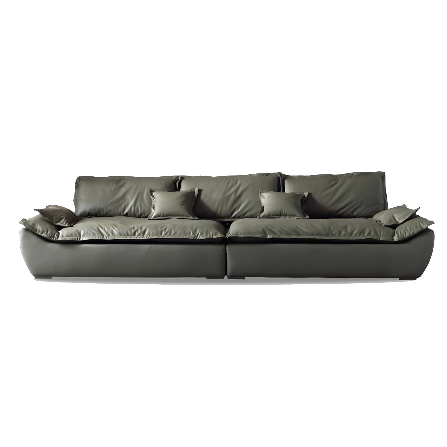 Modern Green Silicone Rubber Stationary Sectional Sofa with Pillow Top Arm - image 4