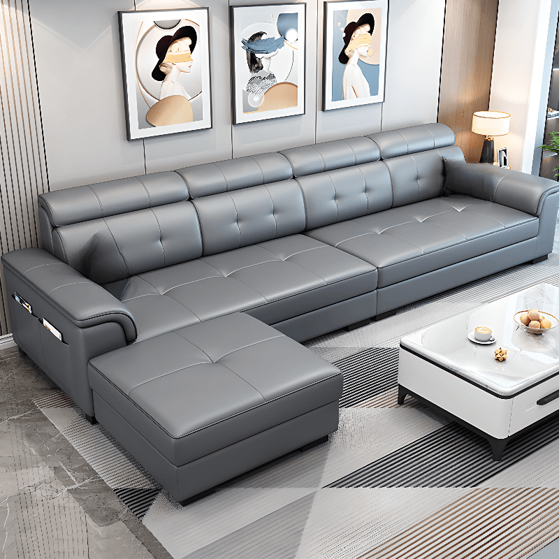 L-Shape Parlor Corner Sectional with Left Hand Facing Orientation, Decorative-stitched Tufting and Concealed Support - image 16