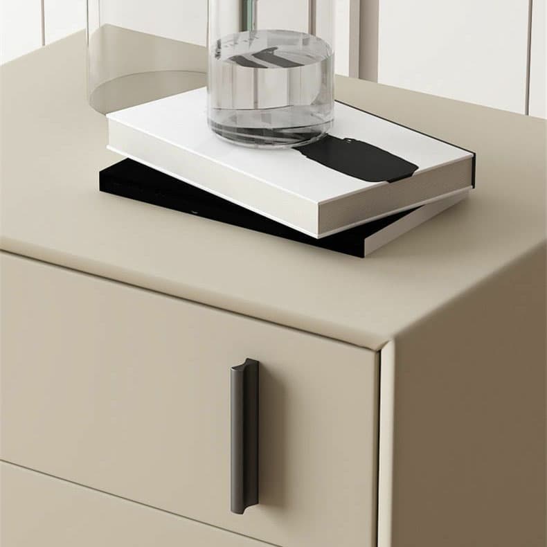Trendy Multi Color Pu Drawer Storage Nightstand with 2 Drawers & Leg - image 10