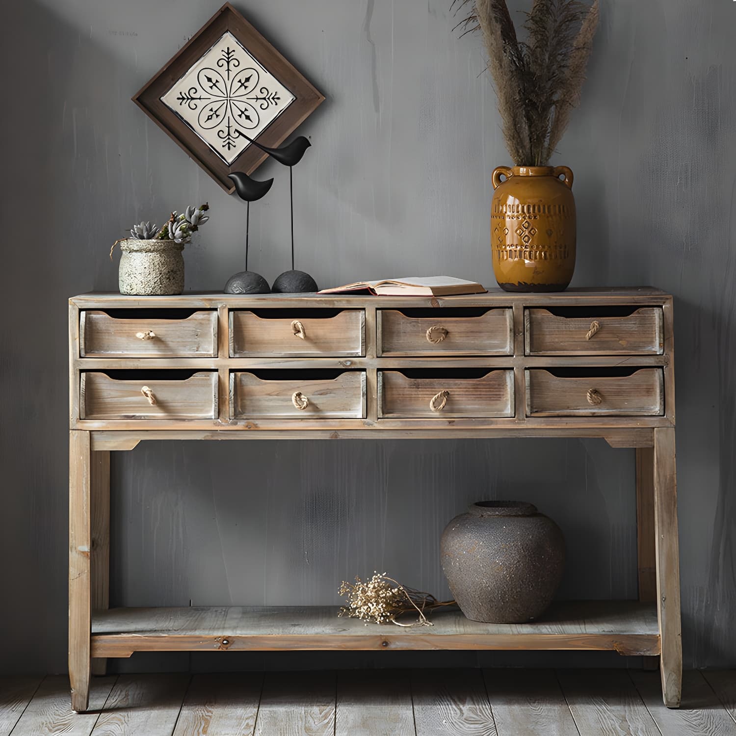 Solid Wood Accent Cabinet Industrial Stain Resistant Cabinet
