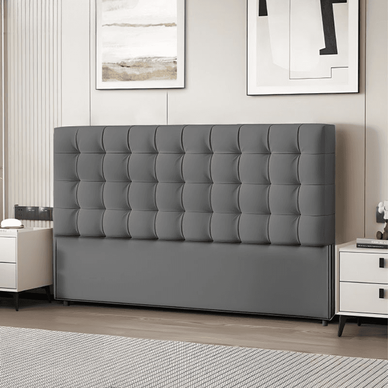 Modish No Distressing Button-tufted Panel Headboard in Rectangle Shape for King/Queen/Full Bed with Sponge Upholstery Fill and Standard Height - image 4