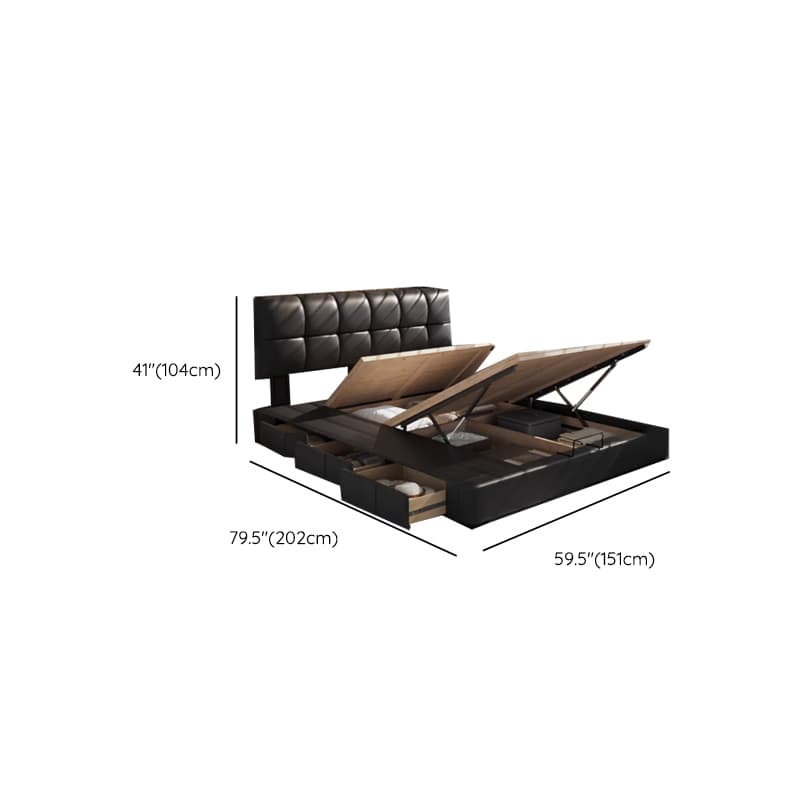 Solid Color Storage Bed/Platform Bed with 3 Storage Boxes, Pine Wood Frame, and Button-tufted Design for Living Room - image 24