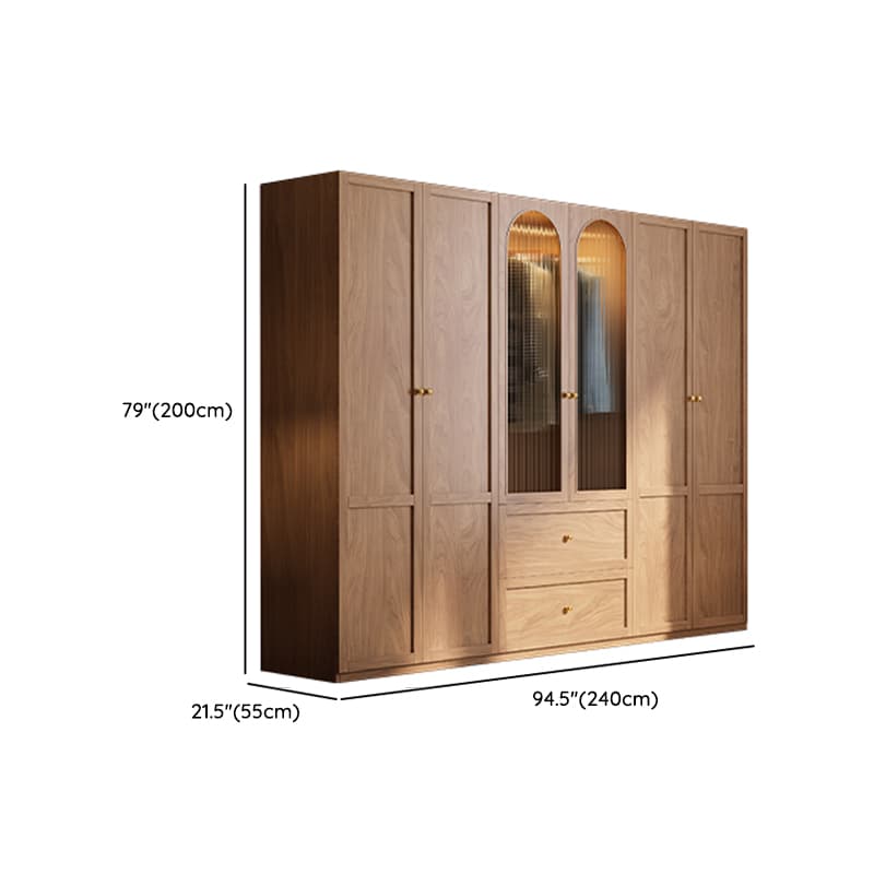 Trendy Unfinished Color Engineered Wood Unattached Armoire Cabinet - image 15