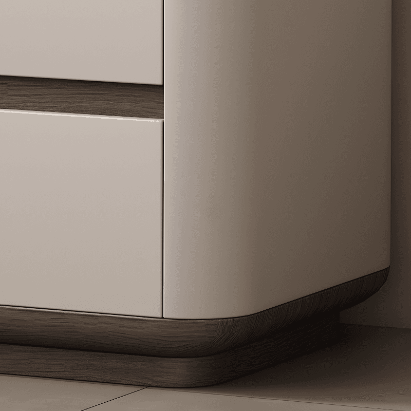 Organic Modern Nightstand With Drawer Organization Featuring 2 Drawers and Real Wood Countertop - image 12