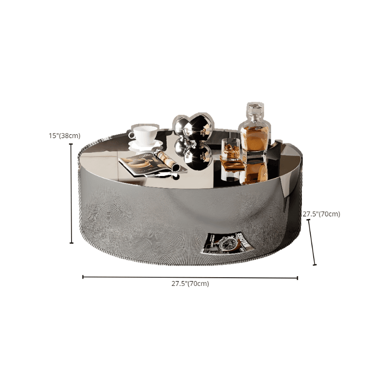 Silver Alloy Irregular/Circular-shaped Accent Table for Small Spaces - image 16