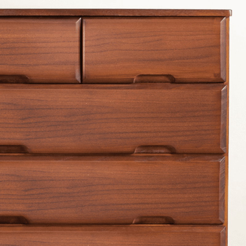 Sepia Minimalist Raw Wood Lingerie Chest/Dresser Vanity Combo with Multiple Drawers in Vertical/Horizontal Orientation - image 6
