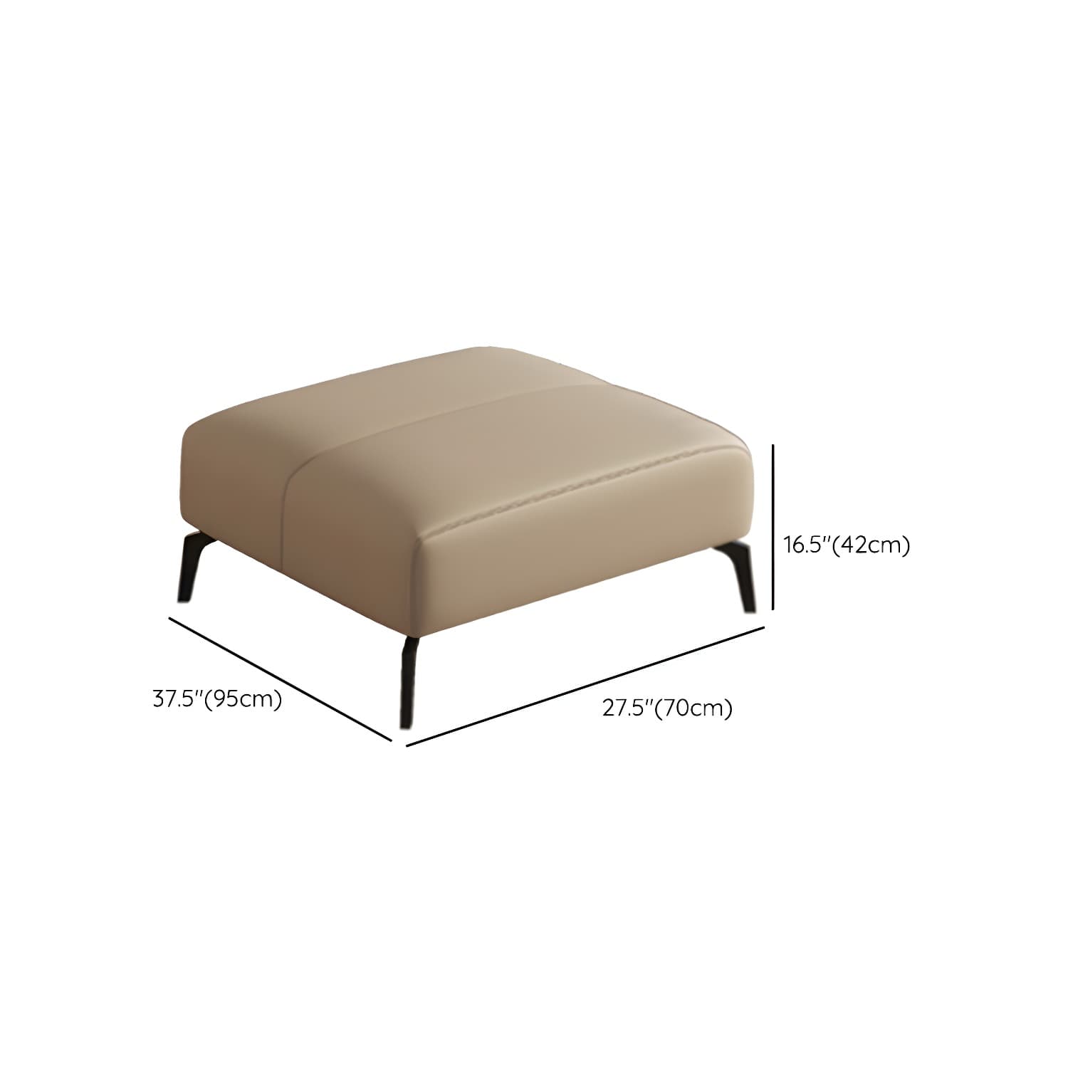 Modern Genuine Leather Sectional Sofa with Wood Frame and Stationary Design - image 10