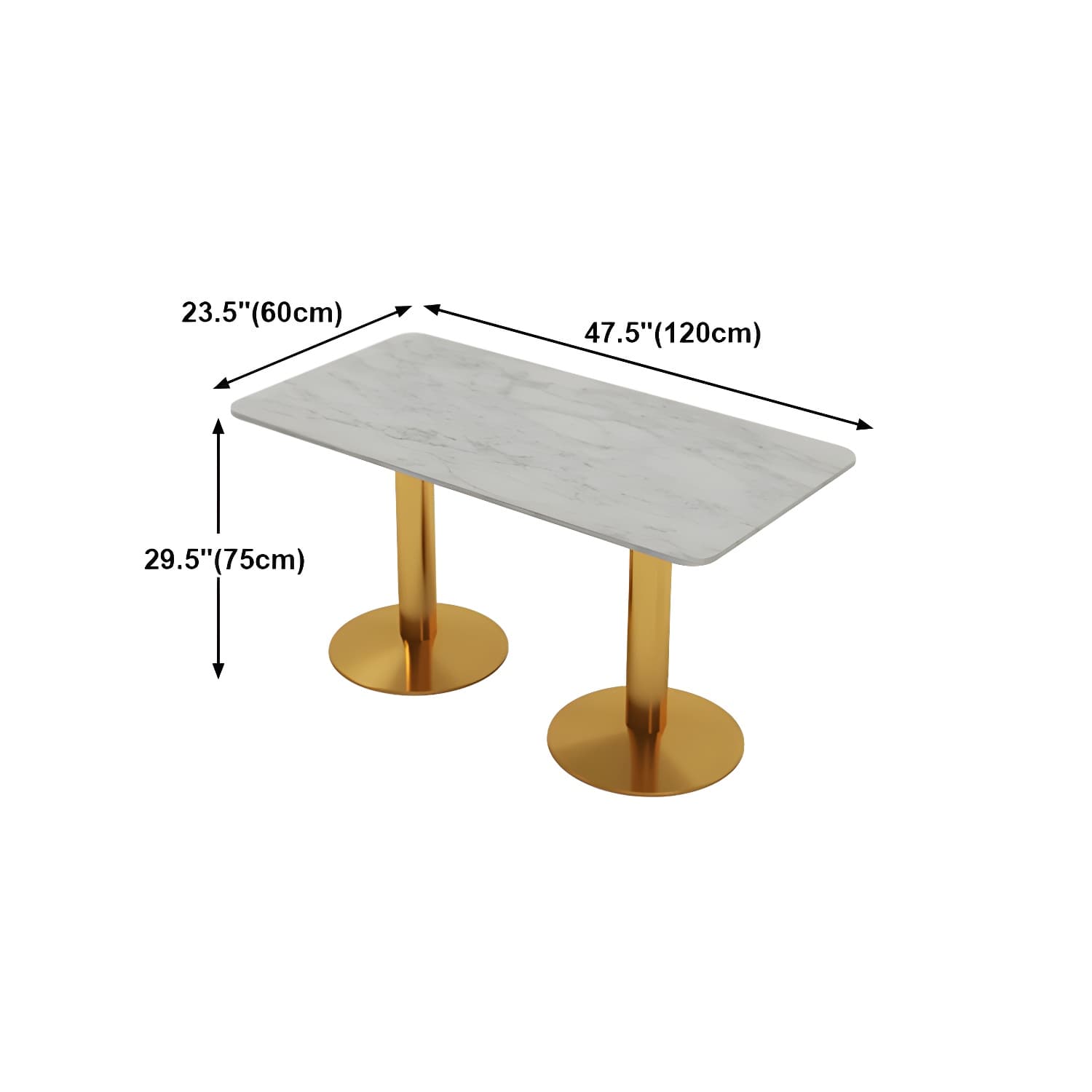 Sintered Stone Dining Table Traditional Luxury Dining Table with Gold Base - image 32