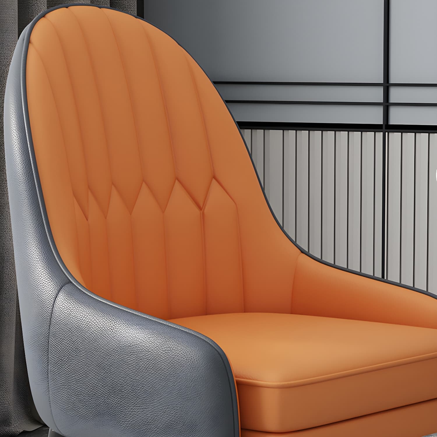 Elegant Glam Faux Leather Dining Chair with Solid Back for Kitchen & Dining - image 29