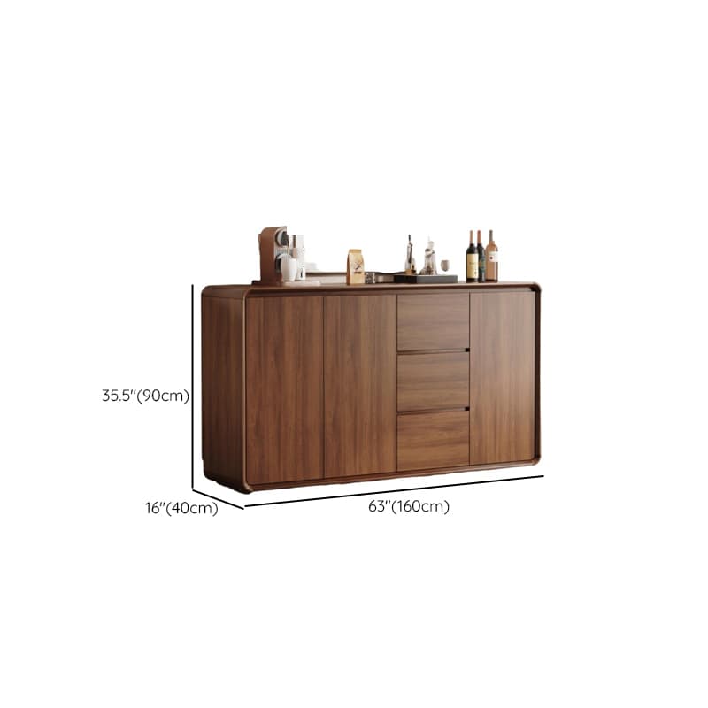 Narrow/Standard/Wide Auburn Sideboard with Lumber Adjustable Shelf, Locker, 3 Drawers and 4 Doors/2 Doors/Single Door - image 14