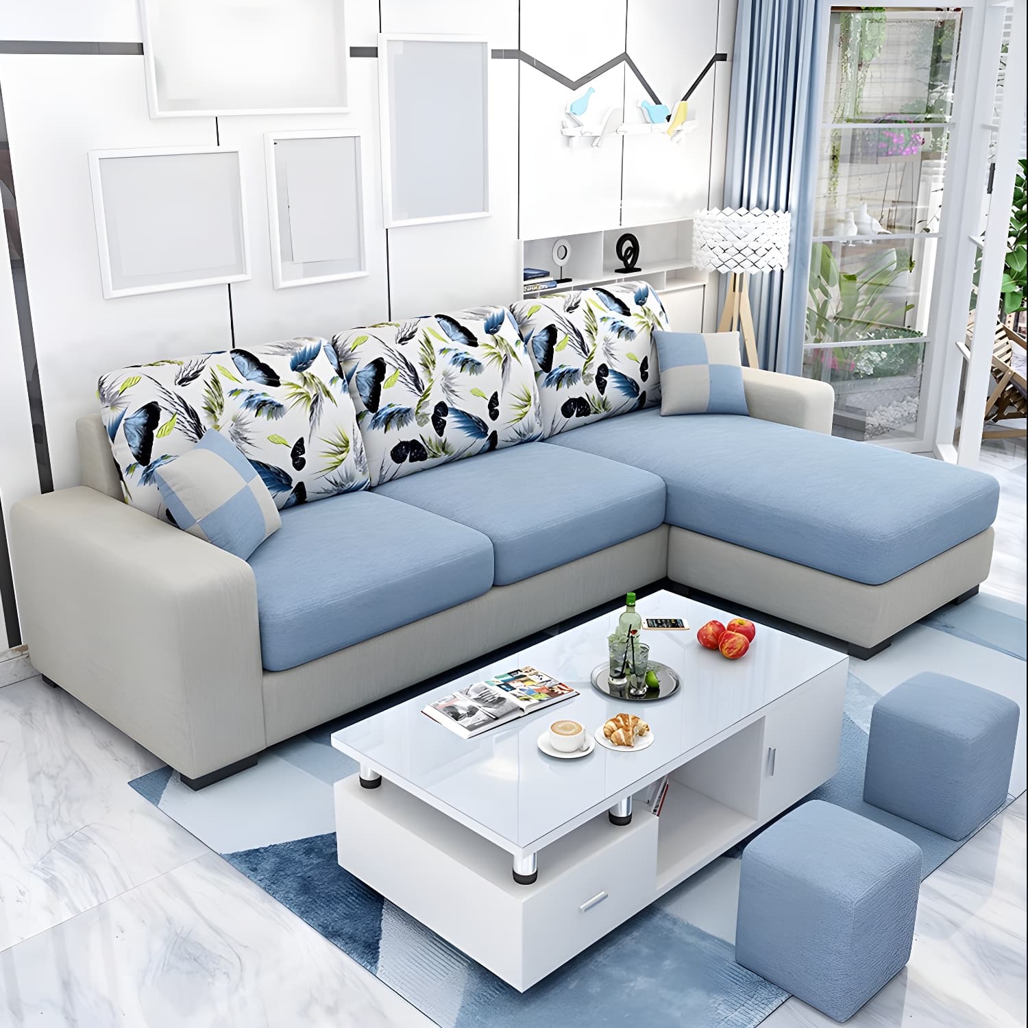 Modern Reversible L-Shape Sectional Sofa Chaise with Sponge Seat Cushions - image 13