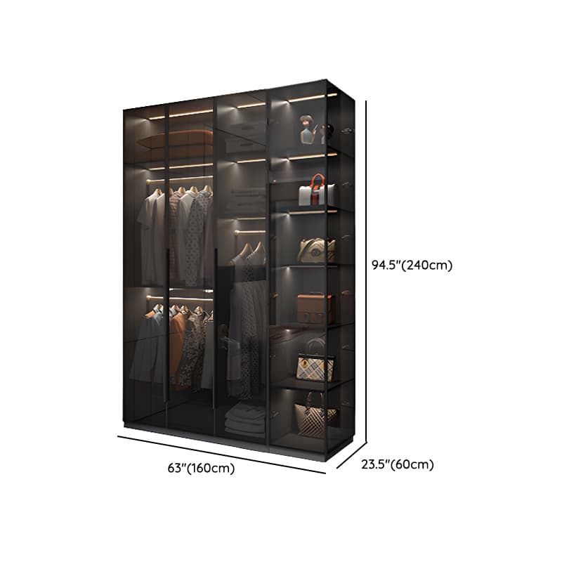 Midnight Black Unattached Lumber Armoire Cabinet with Soft Close Door, Interior Shelves, Clothing Rod and Soft Close Drawer - image 24