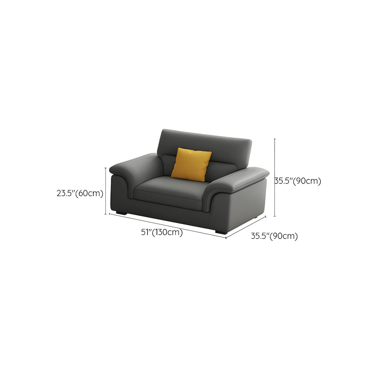 Modern Black Sectional Sofa with Pillow Top Arm and Cushion Back - image 9