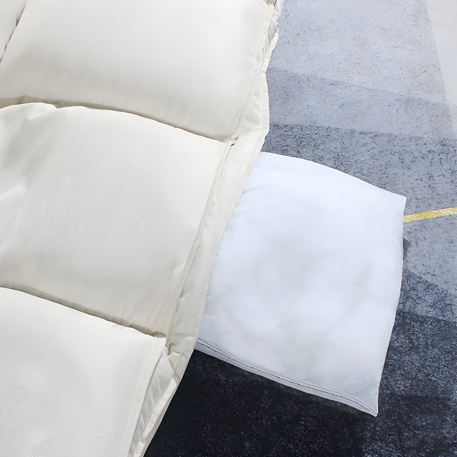 Modern Tight Back Convertible Sleeper Sofa Fabric Armless Solid Color Sofa - image 13