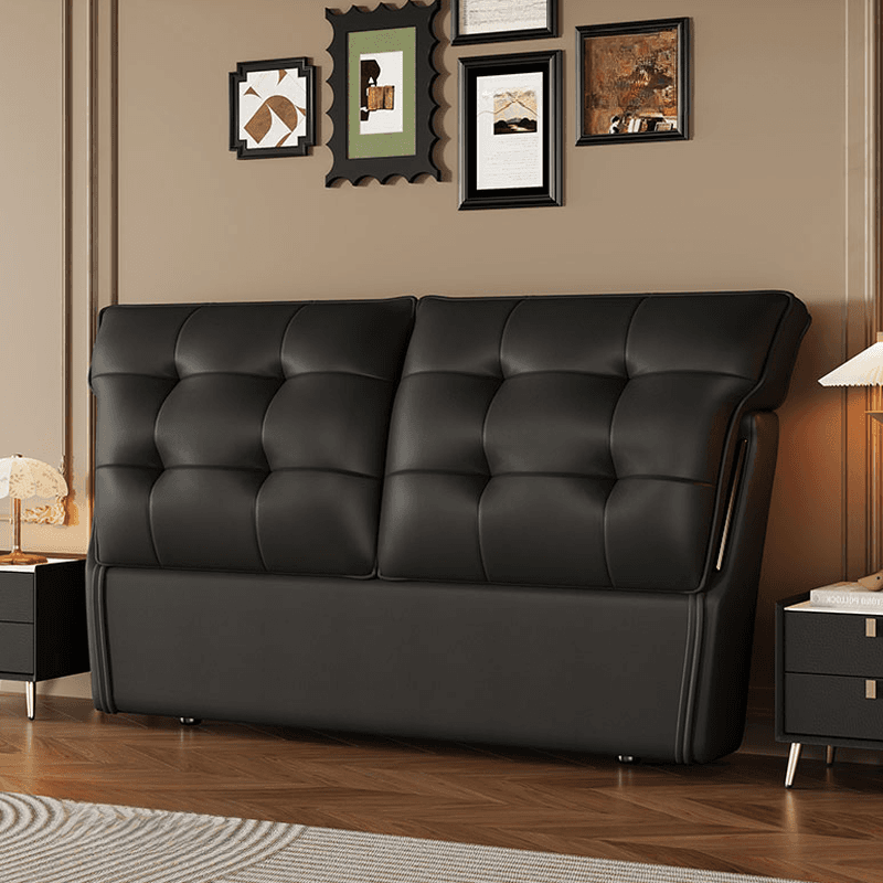 Art Deco Style Panel Headboard with No Distressing, Decorative-stitched Tufting, Rectangle Shape for Queen/Full/Twin XL Bed, Sponge Upholstery Fill, Standard Height