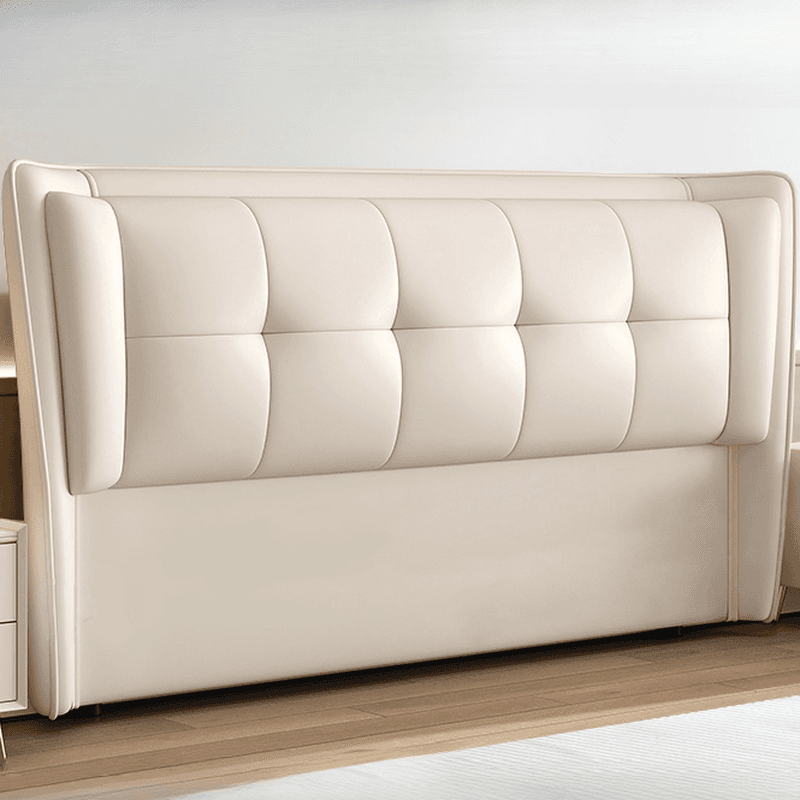 Simplistic Wingback Headboard with No Distressing, Piled Tufted, Rectangular Shape for Queen/Full/Twin Bed, Featuring Sponge Upholstery and Standard Height