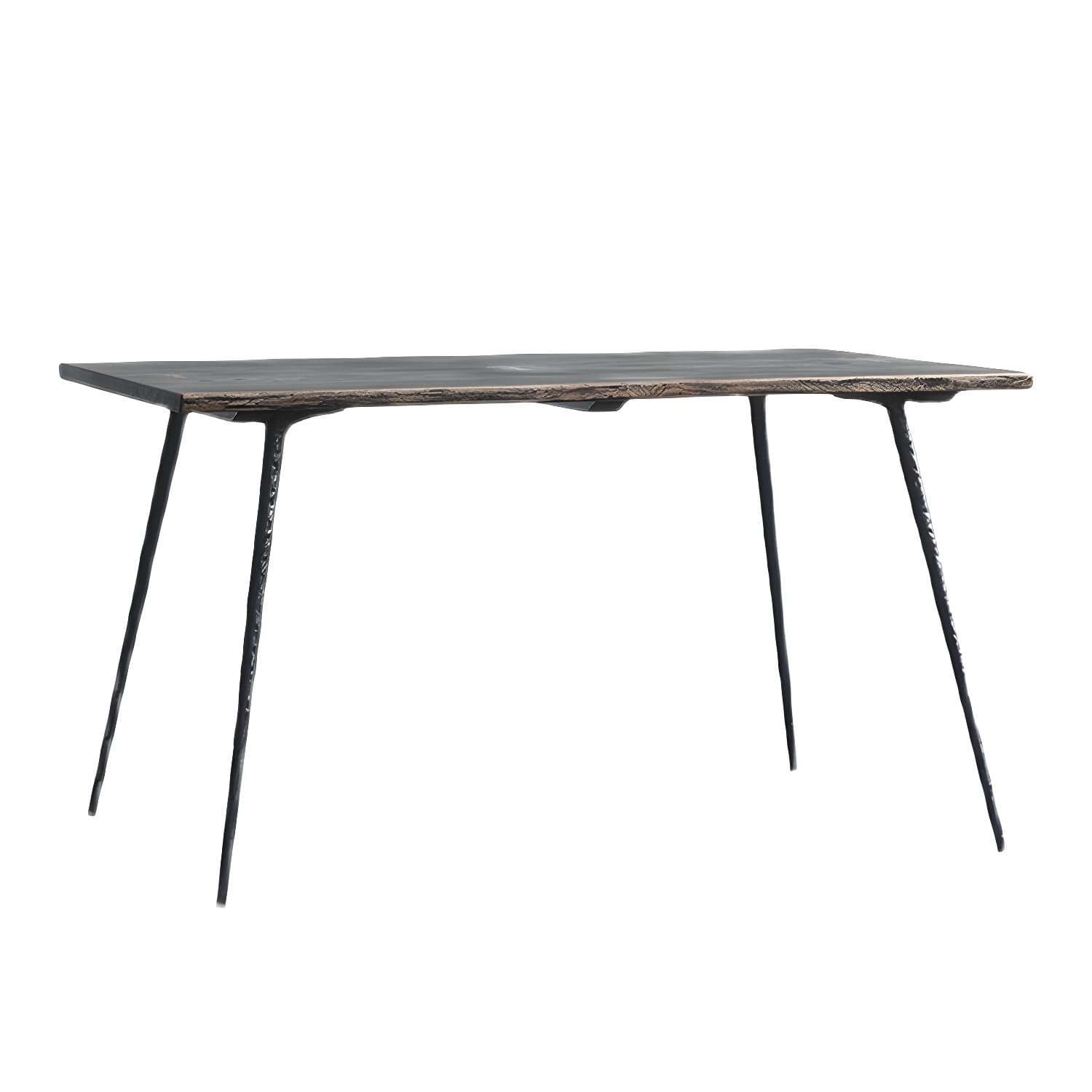 Black Oak Wood Dining Table Set 1/2/5 Pcs Industrial Metal Dinette Set for Home - image 5