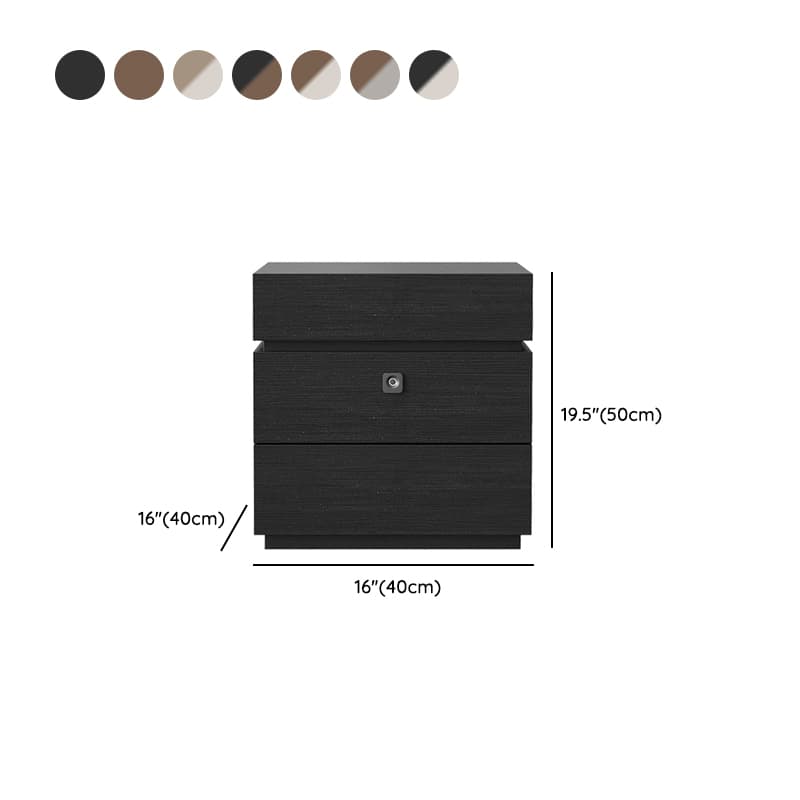 Organic Modern Nightstand With Drawer Organization with 3 Drawers and Real Wood Countertop - image 15