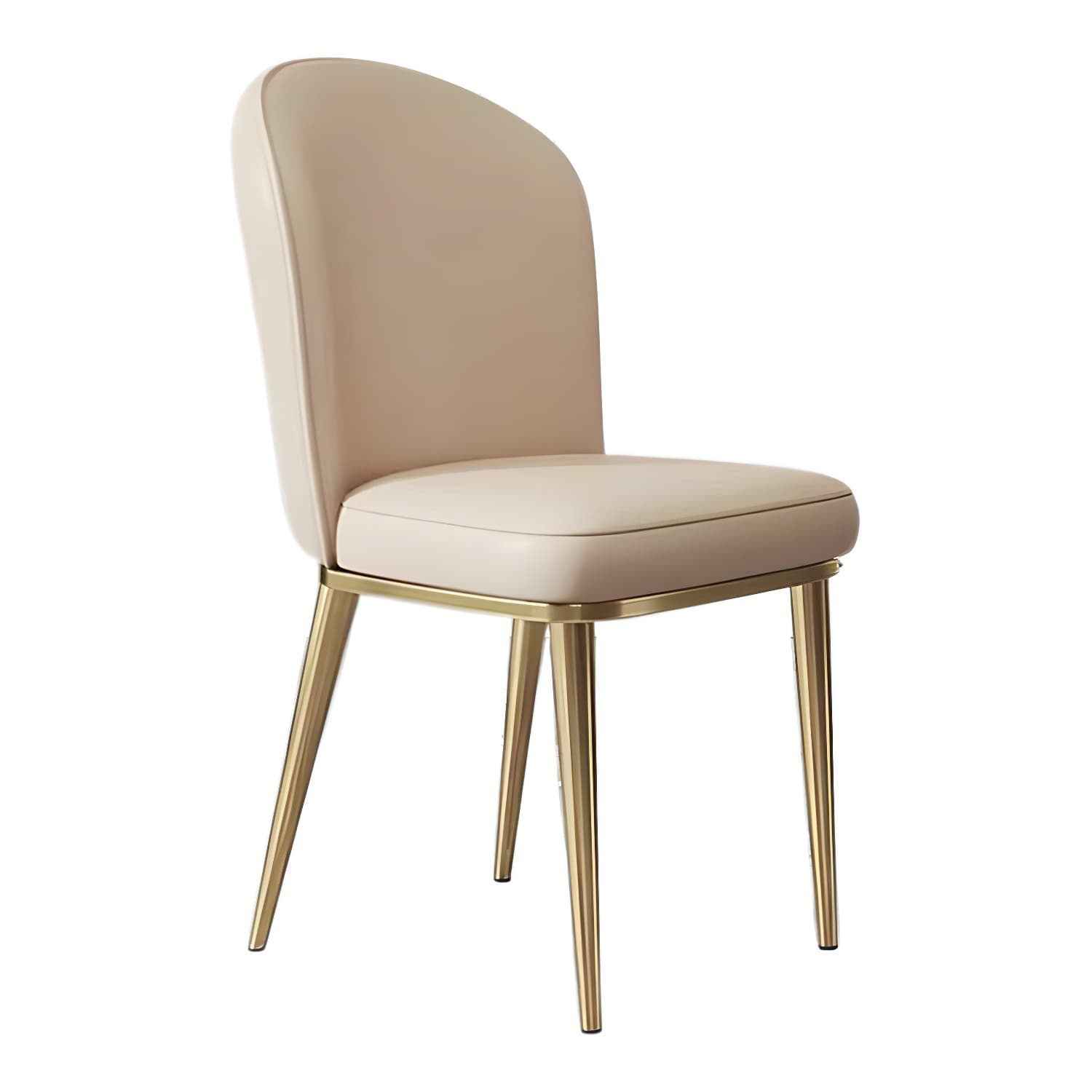 Gold Leg Glam Side Chair with Low Back and Upholstered Faux Leather in Polyurethane Material - image 20