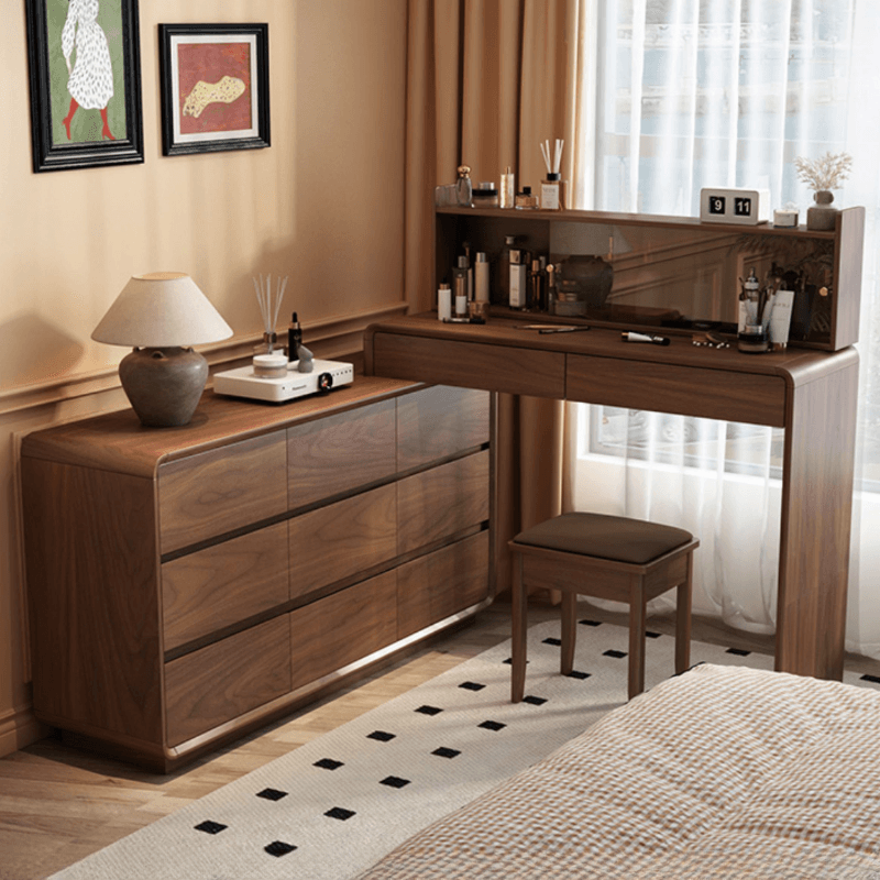 Multi-Purpose Vanity Set/Makeup Vanity with Scalable Telescopic and Push-Pull 2-in-1 Feature