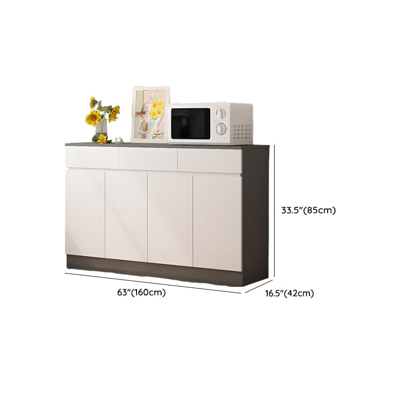 Simple Sideboard with Multiple Drawers, Closet Cabinet, Standard and Narrow Sizes, 1 or 2 Shelves, Wood Countertop, 2 to 5 Doors - image 26