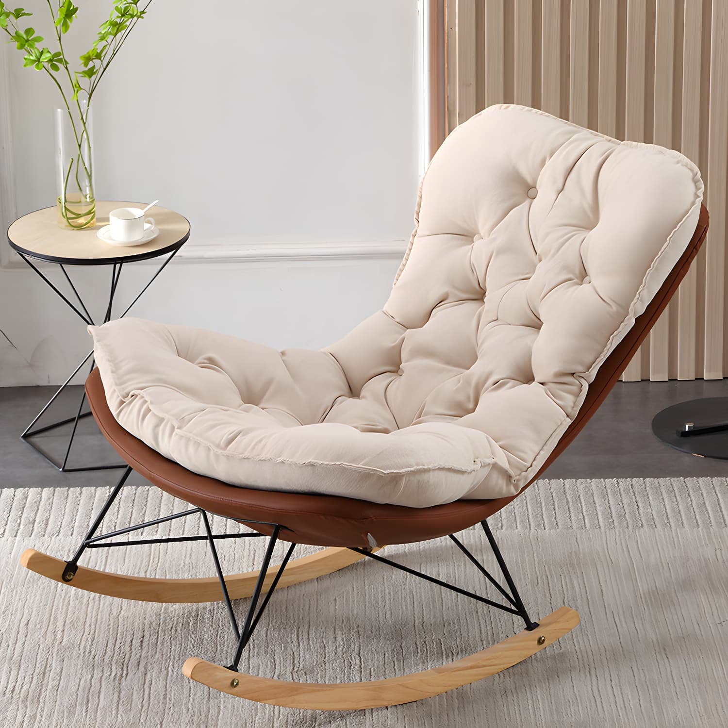 Leisure Light Luxury Rocking Chair Lounge Small Family Lazy Sofa Chair for Apartment - image 16