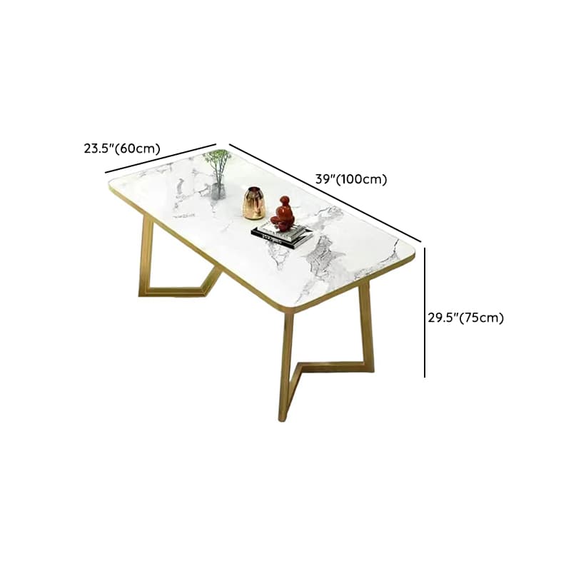 Dining Table Set in Luxurious Style with Recycled Wood Top and Sleighing Base - image 19