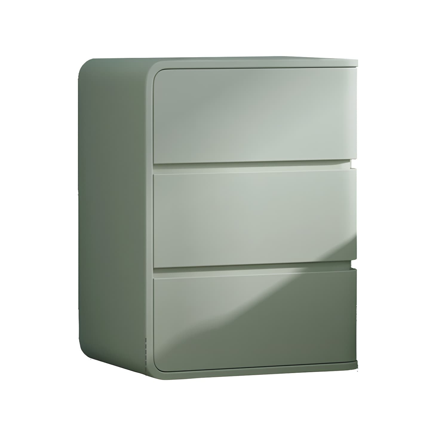 Modern Faux Leather Bachelor's Chest with 3 Drawers - Small Size Nightstand
