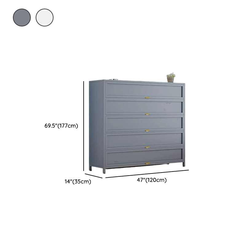 Casual Iron Desk Combo Dresser with Multiple Cabinets and Interior Shelves Options - image 20