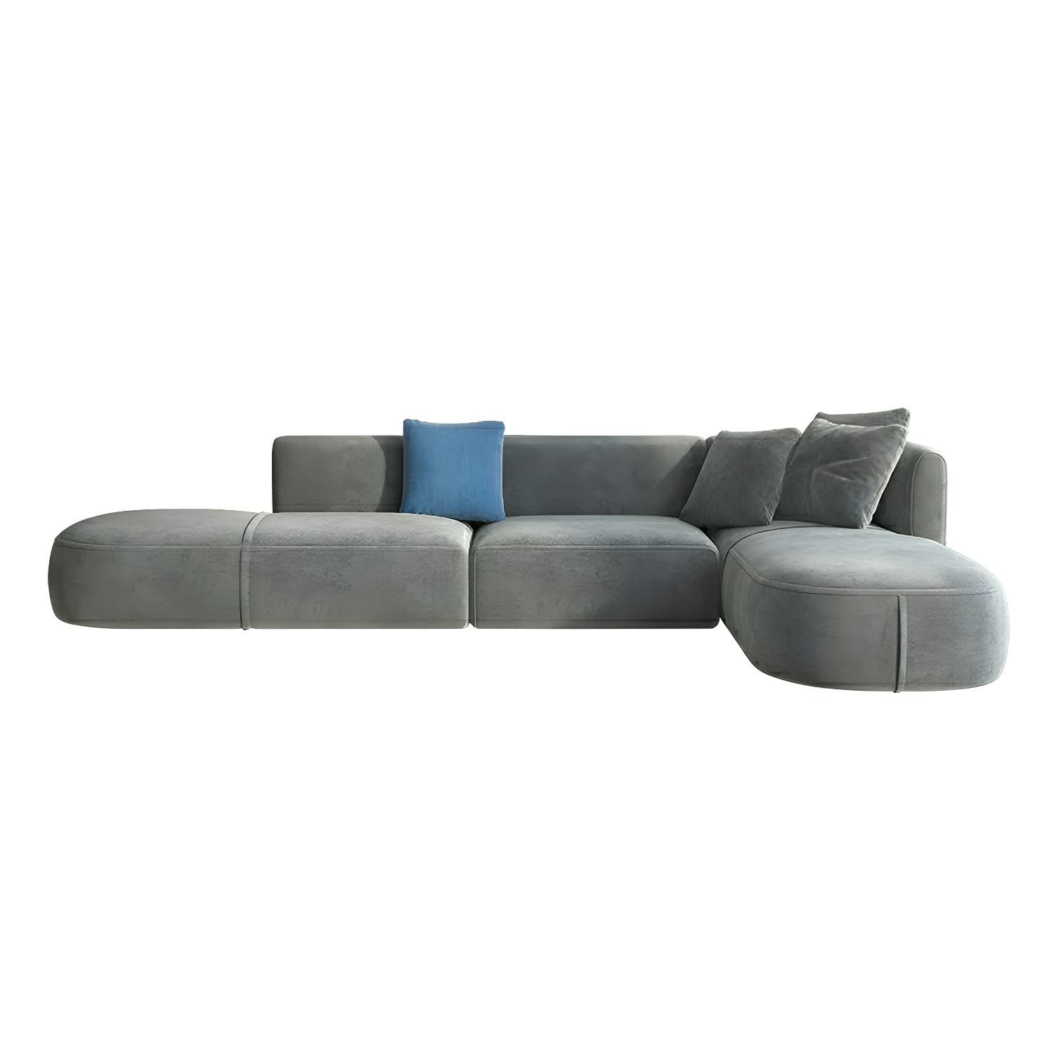 Flannel Upholstered Sectional Sofa in 2 Piece Set - Cozy, Stylish and Comfortable - image 5
