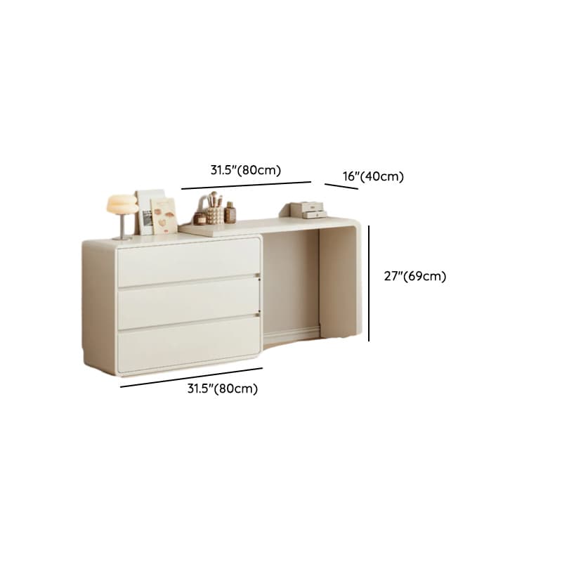 Large Vanity Set with Lumber Table Top, White Seating, 6/3 Drawers, Light Up Mirror, Chair, and Scalable Design - image 15