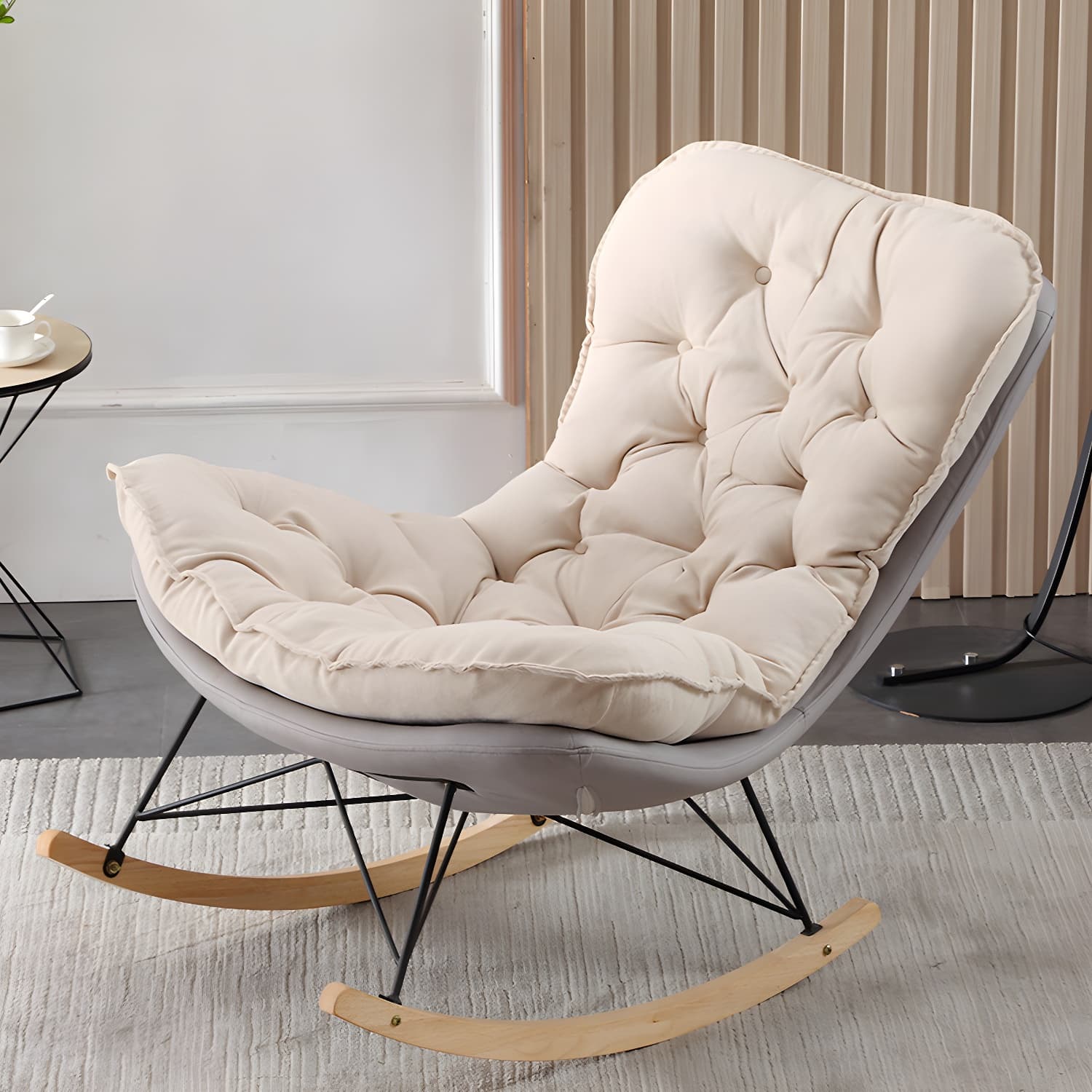 Leisure Light Luxury Rocking Chair Lounge Small Family Lazy Sofa Chair for Apartment - image 8