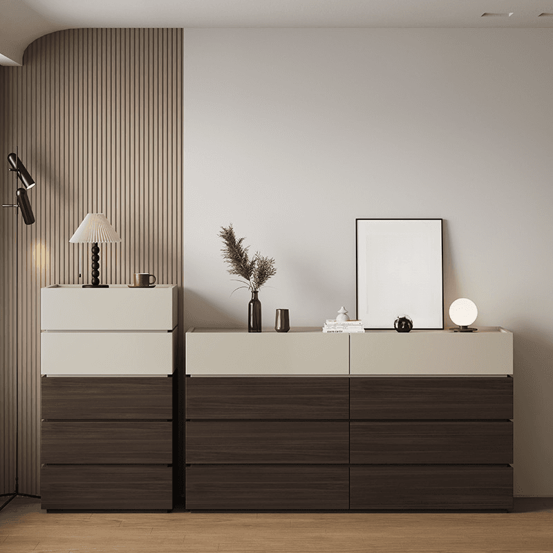 Modern Simple Style Timber Double Dresser/Semainier with 8 Drawers/5 Drawers, Vertical/Horizontal - image 6