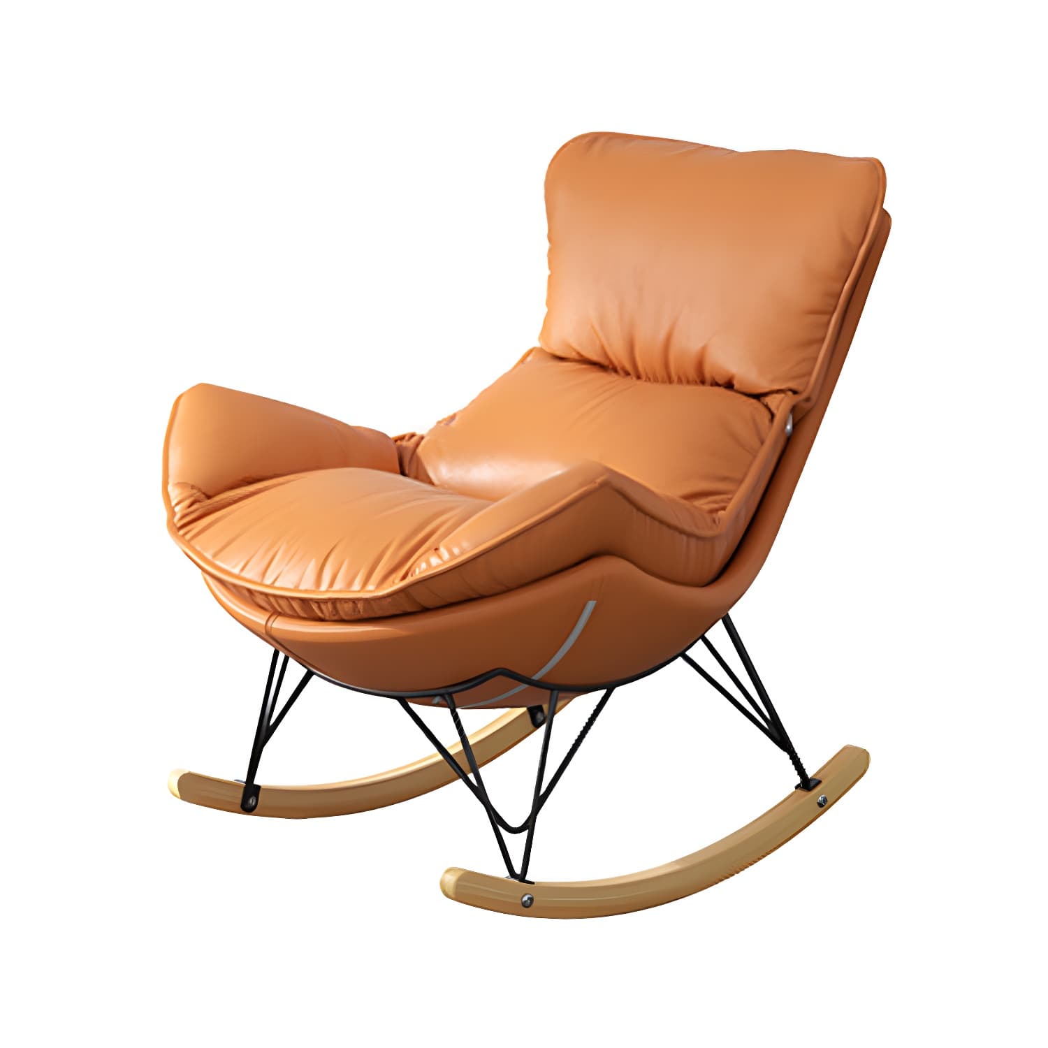 Solid Wood Rocking Chair Contemporary Rocker Chair with Padded Seat - image 13