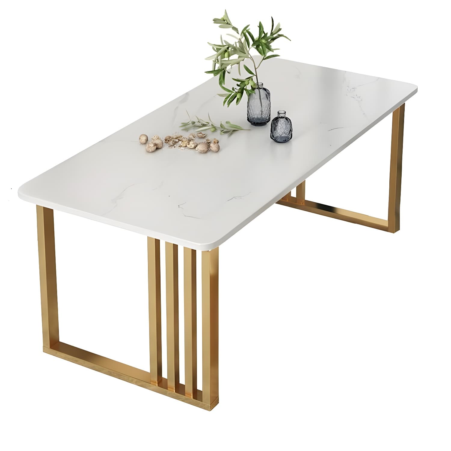 Traditional Luxury Dining Table Rectangle Slate Dining Table for Dining Room - image 7