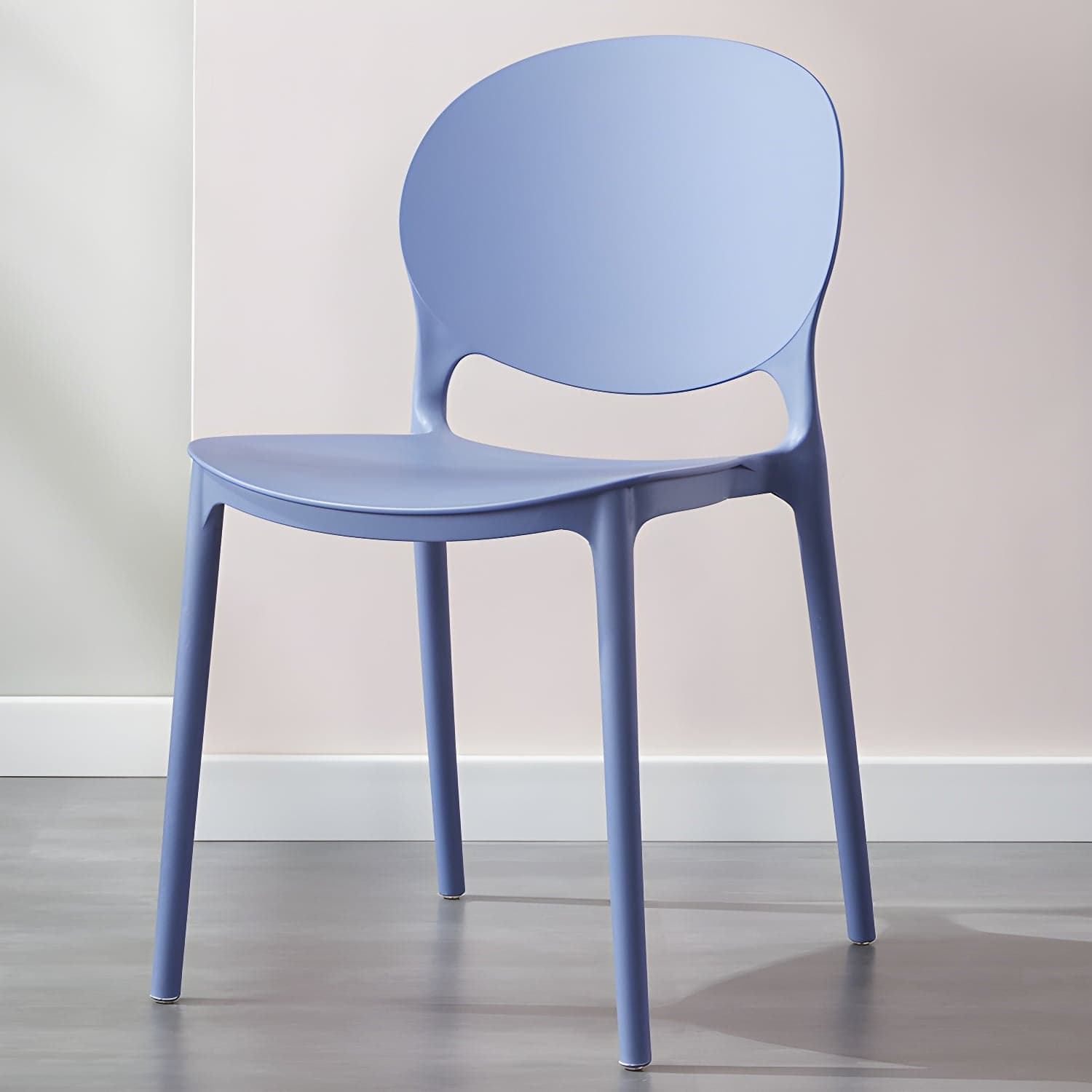 Scandinavian Plastic Dining Side Chair Open Back Matte Finish Dining Chair - image 20