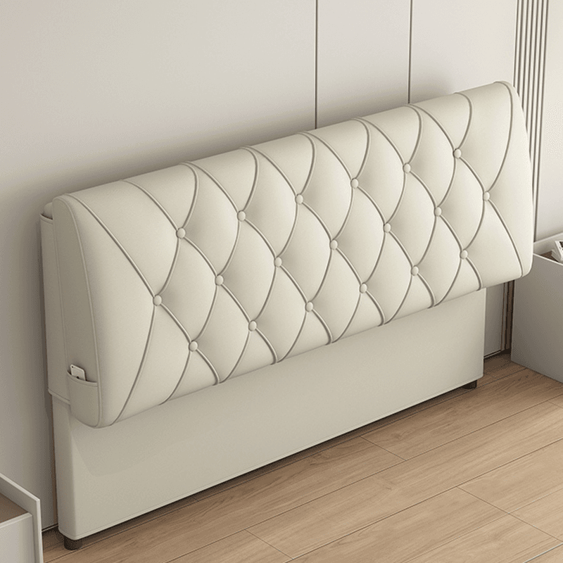 King(76"W x 80"L)/Queen(60"W x 80"L)/Full(54"W x 75"L) Piled Rectangle Panel Headboard With Legs, Sponge Filling, Standard（36-55“） Height and Lumber Frame - image 9